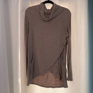 Market & Spruce Paedia Tulip Hem Cowl Neck Top